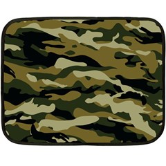 Military Vector Pattern Texture Double Sided Fleece Blanket (mini)  by Simbadda