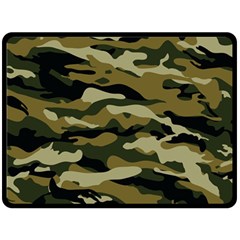 Military Vector Pattern Texture Fleece Blanket (large)  by Simbadda