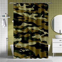 Military Vector Pattern Texture Shower Curtain 48  X 72  (small)  by Simbadda