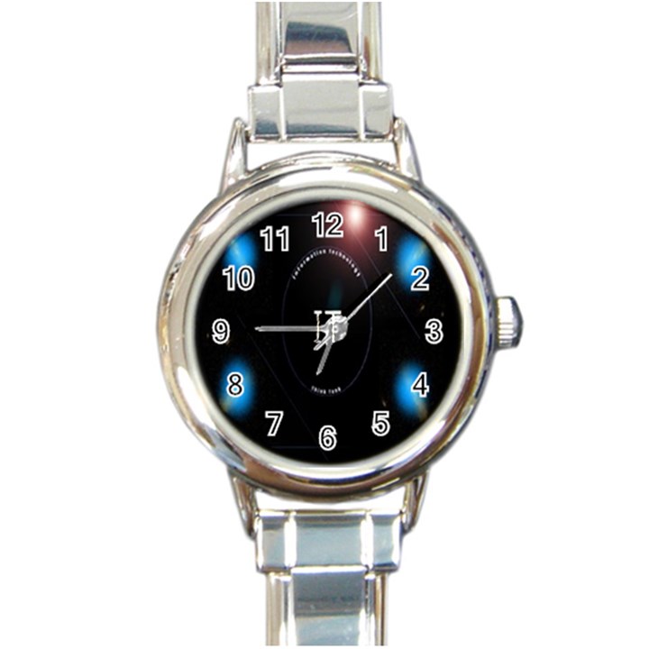 This Is An It Logo Round Italian Charm Watch