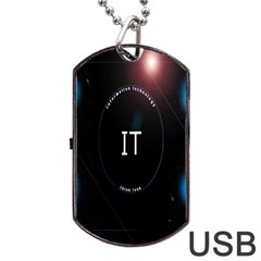 This Is An It Logo Dog Tag Usb Flash (one Side) by Simbadda