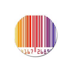 Colorful Gradient Barcode Magnet 3  (round) by Simbadda