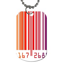 Colorful Gradient Barcode Dog Tag (two Sides) by Simbadda