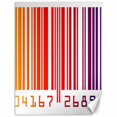 Colorful Gradient Barcode Canvas 12  X 16   by Simbadda