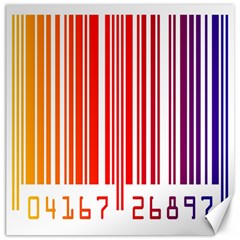 Colorful Gradient Barcode Canvas 16  X 16   by Simbadda