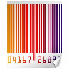 Colorful Gradient Barcode Canvas 16  X 20   by Simbadda