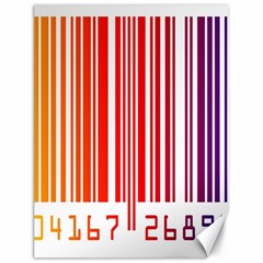 Colorful Gradient Barcode Canvas 18  X 24   by Simbadda