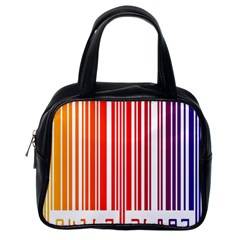 Colorful Gradient Barcode Classic Handbags (one Side) by Simbadda