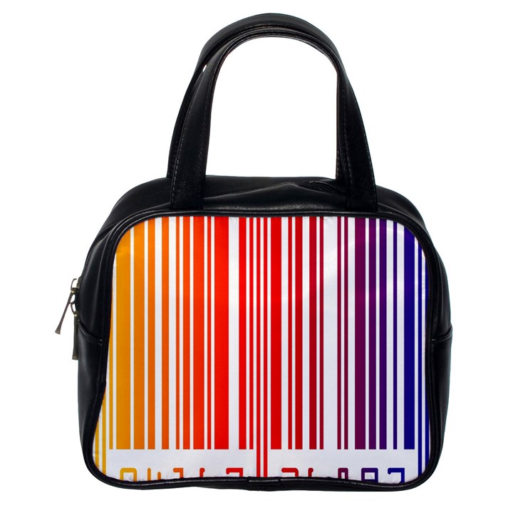 Colorful Gradient Barcode Classic Handbags (One Side)