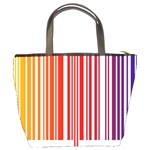 Colorful Gradient Barcode Bucket Bags Back