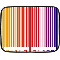 Colorful Gradient Barcode Fleece Blanket (mini) by Simbadda