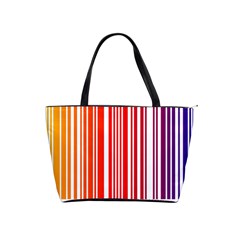 Colorful Gradient Barcode Shoulder Handbags by Simbadda