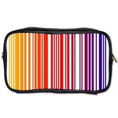 Colorful Gradient Barcode Toiletries Bags by Simbadda