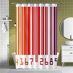 Colorful Gradient Barcode Shower Curtain 48  X 72  (small) 