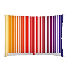 Colorful Gradient Barcode Pillow Case (two Sides) by Simbadda