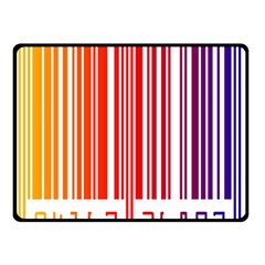 Colorful Gradient Barcode Double Sided Fleece Blanket (small) 