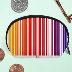 Colorful Gradient Barcode Accessory Pouches (large)  by Simbadda