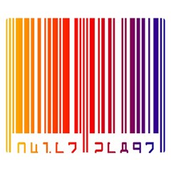 Colorful Gradient Barcode Double Sided Flano Blanket (small)  by Simbadda