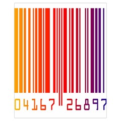 Colorful Gradient Barcode Drawstring Bag (small) by Simbadda