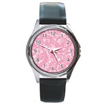 Pattern Round Metal Watch Front