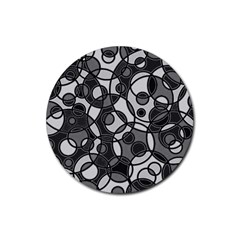 Pattern Rubber Round Coaster (4 Pack)  by Valentinaart