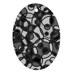 Pattern Oval Ornament (two Sides) by Valentinaart