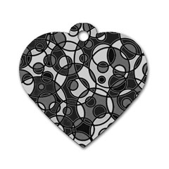 Pattern Dog Tag Heart (one Side) by Valentinaart