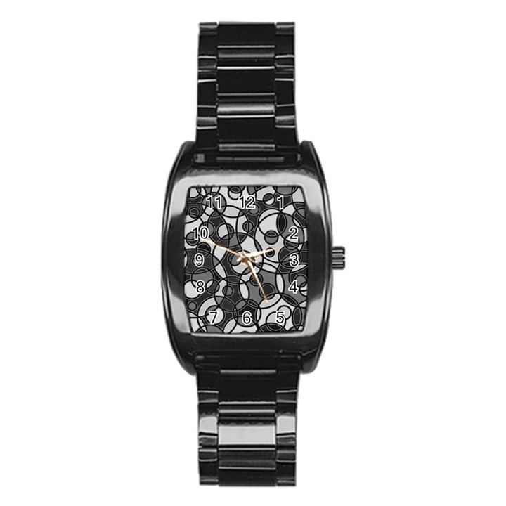 Pattern Stainless Steel Barrel Watch