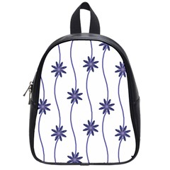 Geometric Flower Seamless Repeating Pattern With Curvy Lines School Bags (small)  by Simbadda