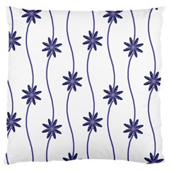 Geometric Flower Seamless Repeating Pattern With Curvy Lines Standard Flano Cushion Case (two Sides) by Simbadda