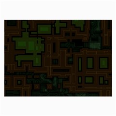 Circuit Board A Completely Seamless Background Design Large Glasses Cloth (2-side) by Simbadda