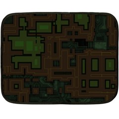 Circuit Board A Completely Seamless Background Design Fleece Blanket (mini) by Simbadda