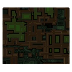 Circuit Board A Completely Seamless Background Design Double Sided Flano Blanket (small)  by Simbadda