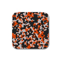 Camouflage Texture Patterns Rubber Square Coaster (4 Pack)  by Simbadda