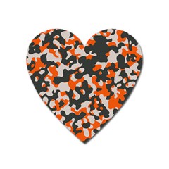 Camouflage Texture Patterns Heart Magnet by Simbadda