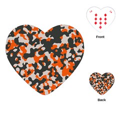 Camouflage Texture Patterns Playing Cards (heart)  by Simbadda