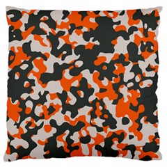 Camouflage Texture Patterns Large Flano Cushion Case (one Side) by Simbadda