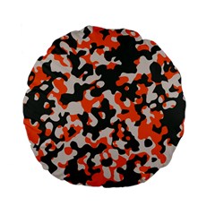 Camouflage Texture Patterns Standard 15  Premium Flano Round Cushions by Simbadda