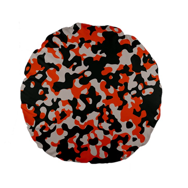 Camouflage Texture Patterns Standard 15  Premium Flano Round Cushions