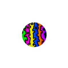 Digitally Created Abstract Squiggle Stripes 1  Mini Buttons by Simbadda