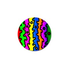 Digitally Created Abstract Squiggle Stripes Golf Ball Marker by Simbadda