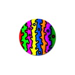 Digitally Created Abstract Squiggle Stripes Golf Ball Marker (4 pack) Front