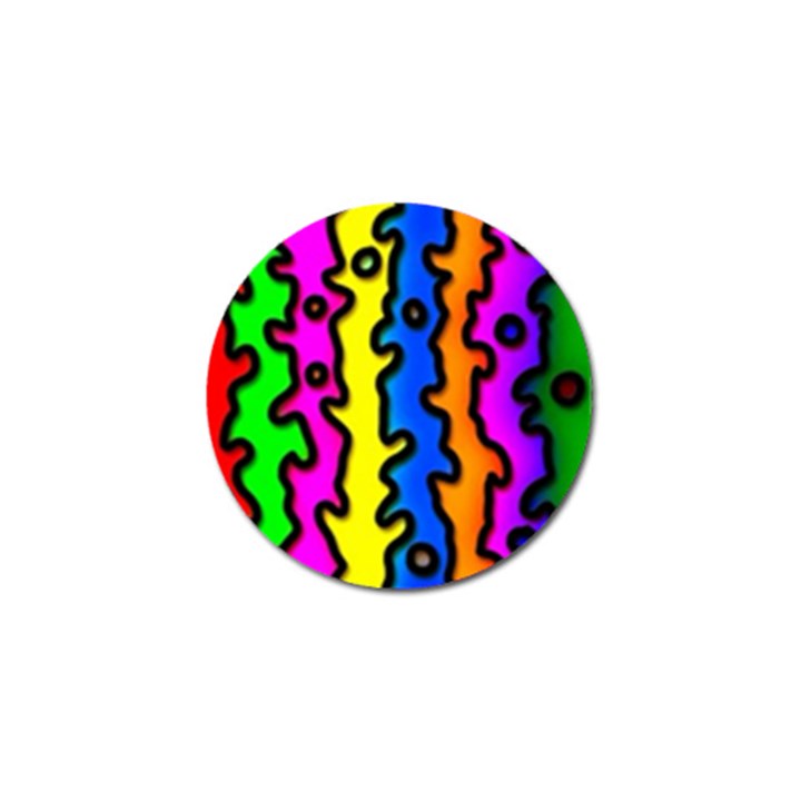 Digitally Created Abstract Squiggle Stripes Golf Ball Marker (4 pack)