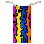 Digitally Created Abstract Squiggle Stripes Jewelry Bag Front