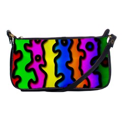 Digitally Created Abstract Squiggle Stripes Shoulder Clutch Bags by Simbadda