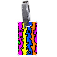 Digitally Created Abstract Squiggle Stripes Luggage Tags (one Side)  by Simbadda