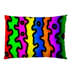 Digitally Created Abstract Squiggle Stripes Pillow Case (two Sides) by Simbadda