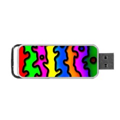 Digitally Created Abstract Squiggle Stripes Portable Usb Flash (one Side)