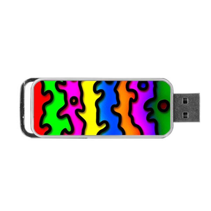 Digitally Created Abstract Squiggle Stripes Portable USB Flash (Two Sides)