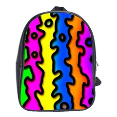 Digitally Created Abstract Squiggle Stripes School Bags (xl)  by Simbadda